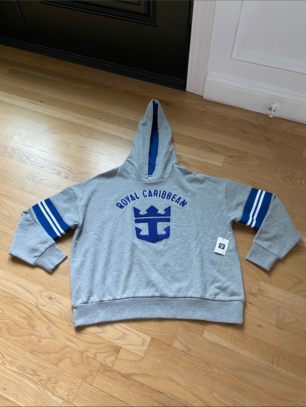 NWT! Royal Caribbean S Grey Hoodie with Blue Logo